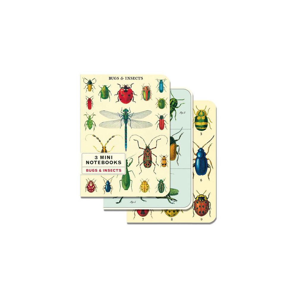 Cavallini, Memo & Notebooks, Art & School, 4"x5.5", Mini, Set, Bugs & Insects, 805669